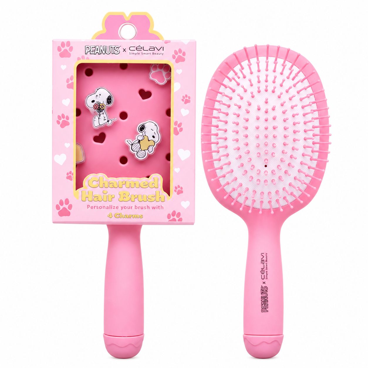 Celavi Peanuts Everyday Charm Hair Brush (Pink)