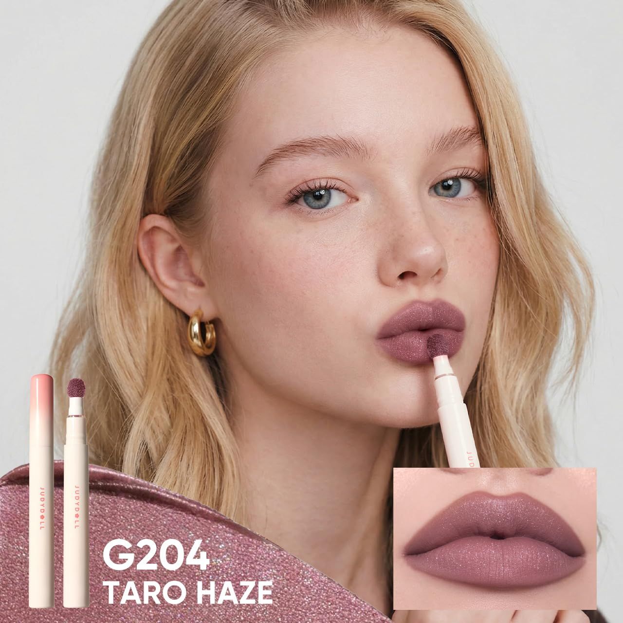 Judydoll Cushion Matte Lock Lip Cream #G204 Taro Haz