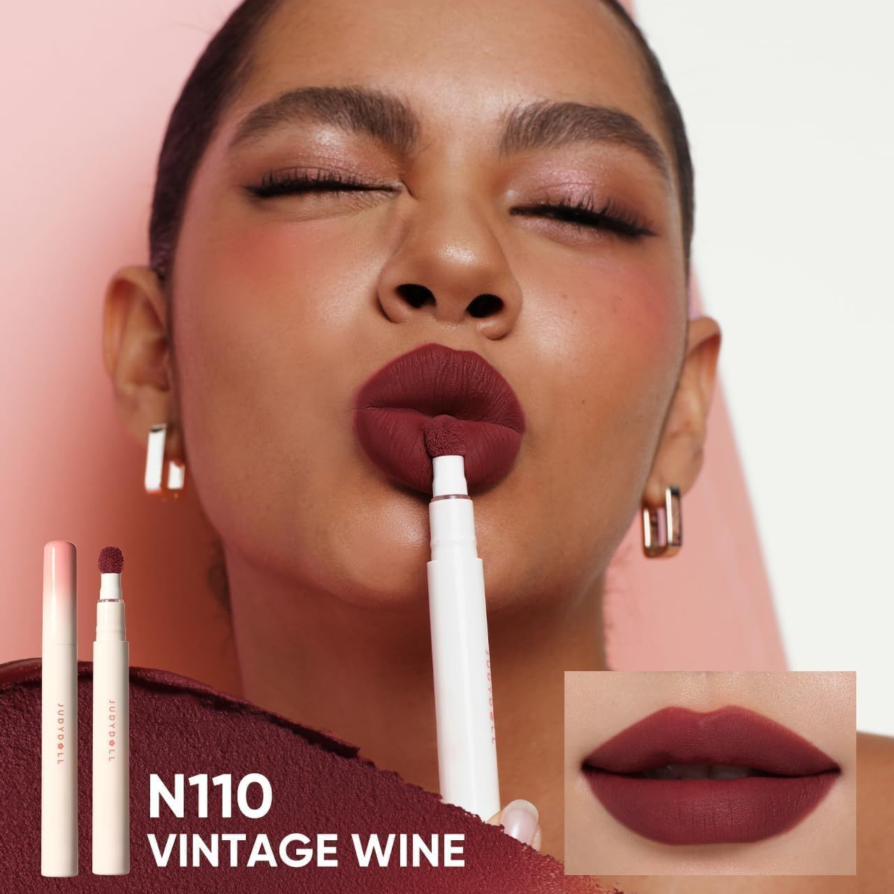 Judydoll Cushion Matte Lock Lip Cream #N110 Vintage Wine