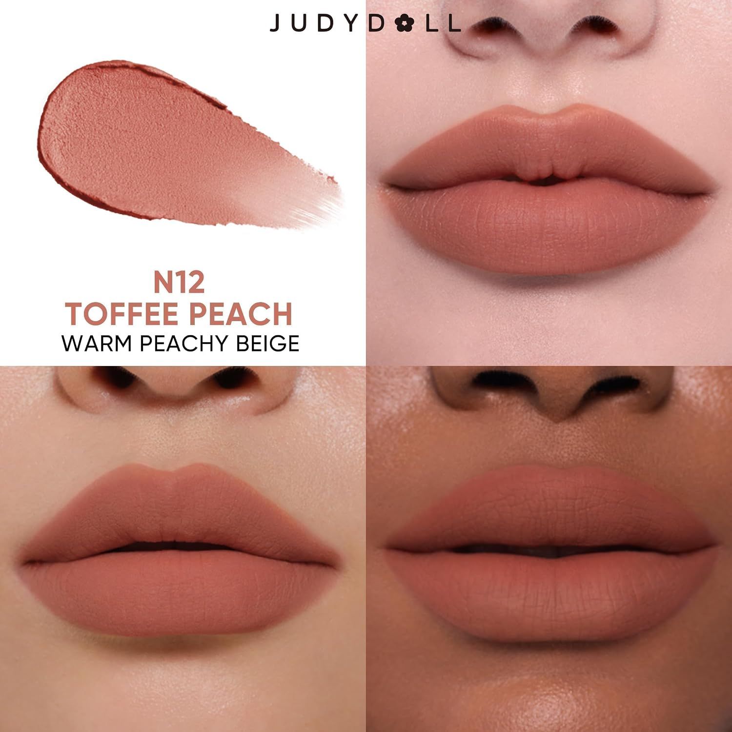 Judydoll Cushion Matte Lock Lip Cream #N12 Toffee Peach