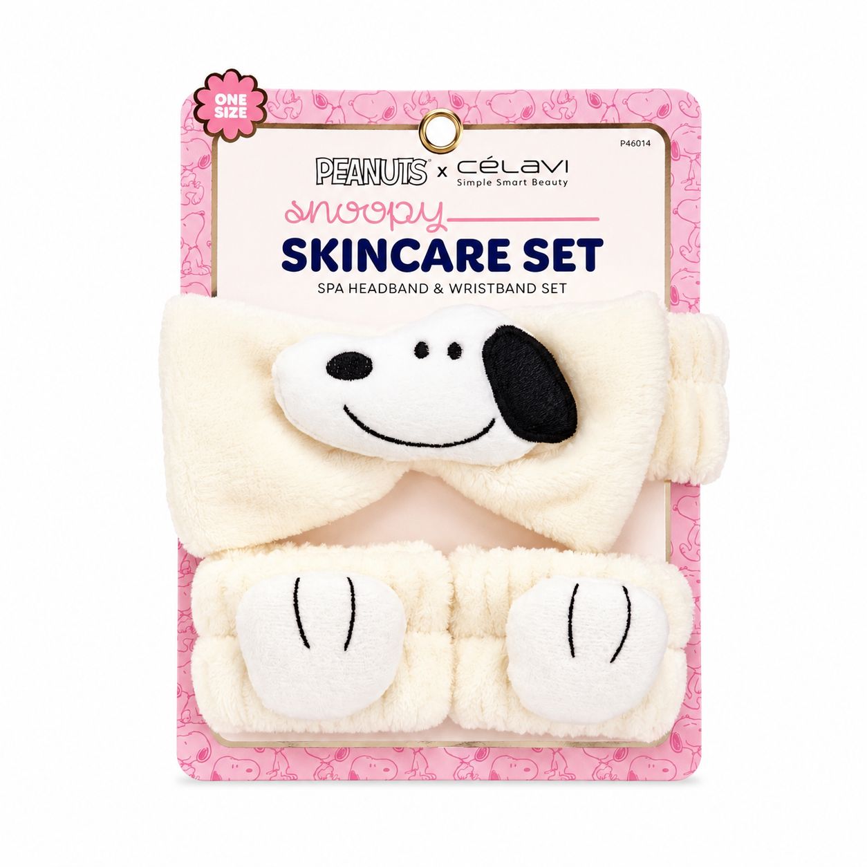 Celavi Peanuts White Spa Headband With Wristbands
