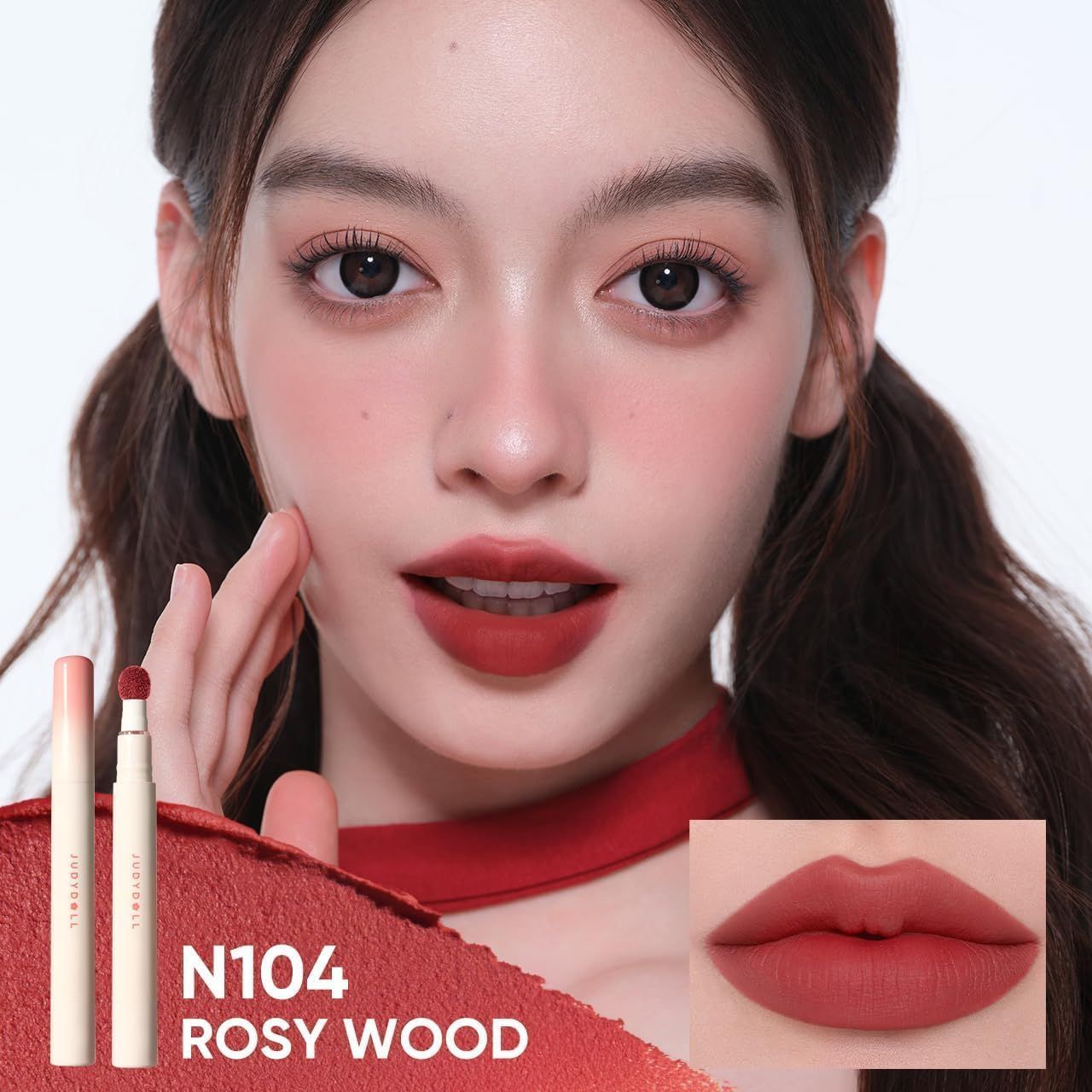 Judydoll Cushion Matte Lock Lip Cream #N104 Rosy Wood