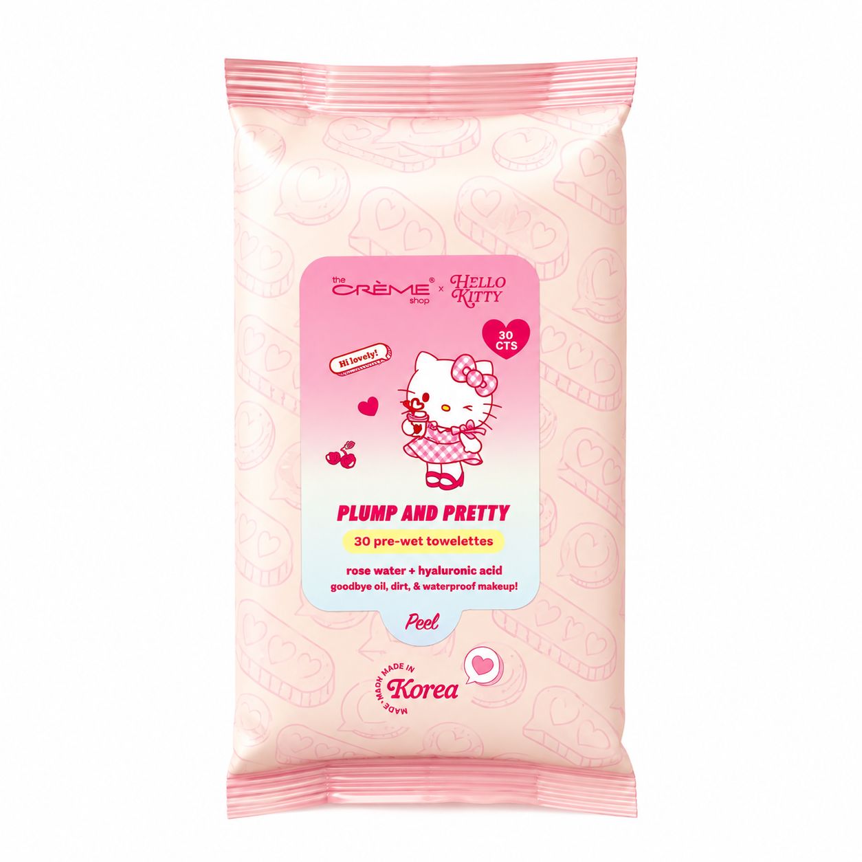 TCS Sanrio Hello Kitty Plump&amp;Pretty Towelettes 30pcs - Rose Water (Limited)