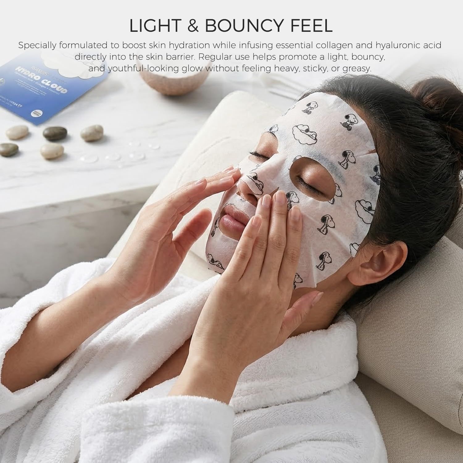 Celavi Peanuts Hydro Cloud Face Mask (Hyaluronic Acid+Collagen+Coconut)