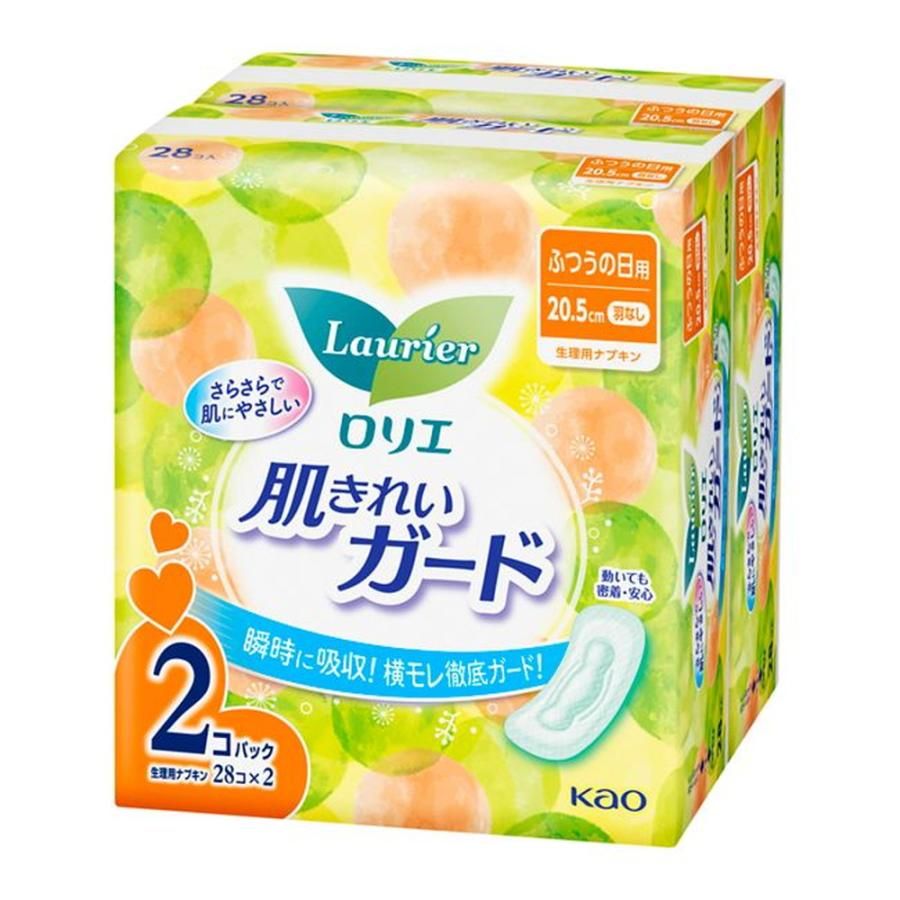 Kao Laurier Sanitary Napkin Day No Wings 28pcs x 2  (20.5cm) Limited