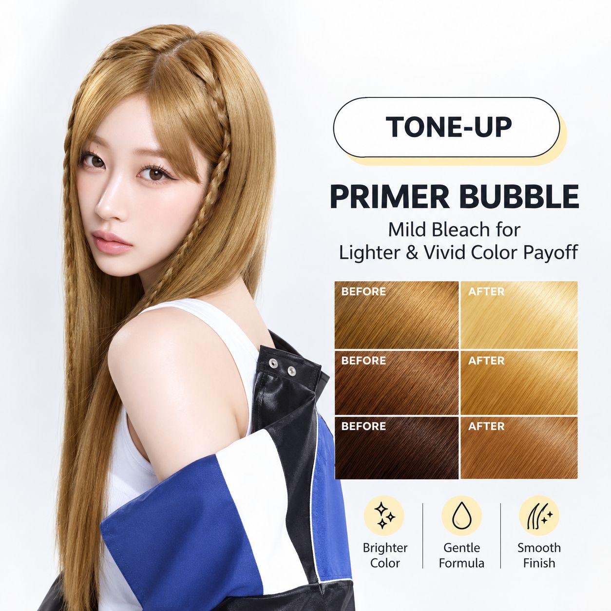 Mise En Scene Hello Bubble Hair Foam Color #Bleach Primer Bubble