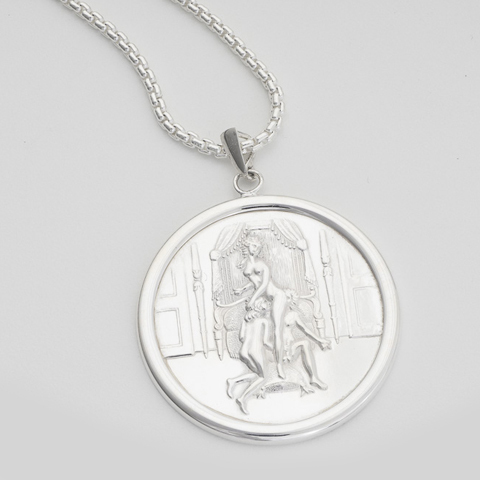 Eugenie Framed Sterling Silver Pendant