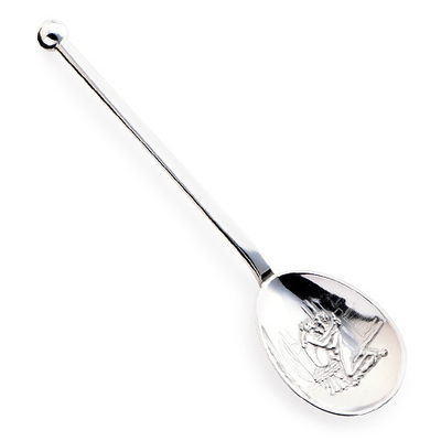 Rose Hand Forged Silver Spoon