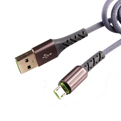 Data Cable Micro to USB Green Light Style 1m