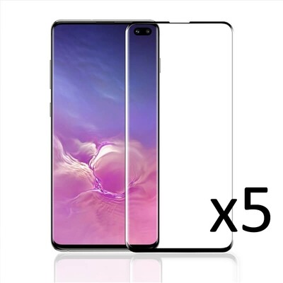 Samsung S10 Plus 3D Full Glue Glass Screen Protector With Finger Print ( 5 Pack )