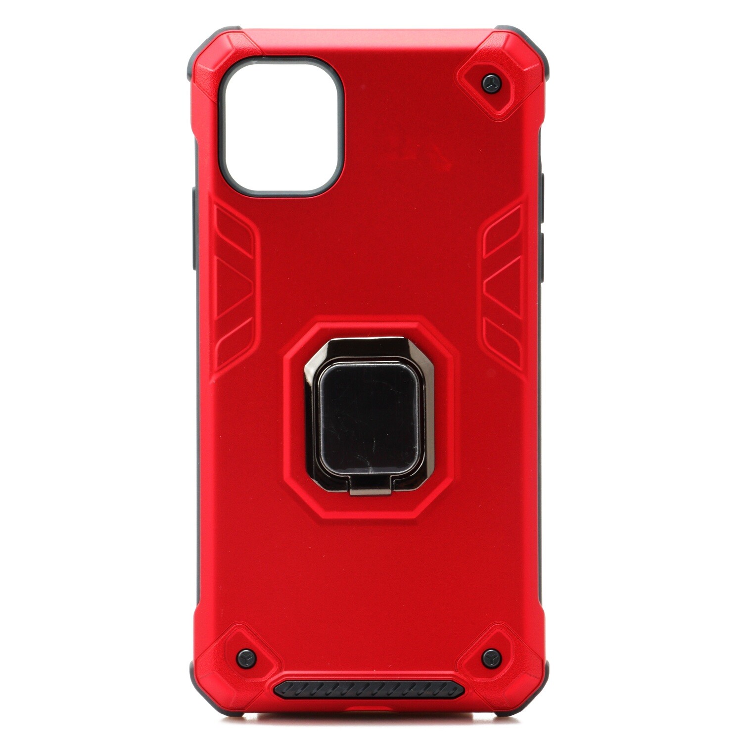 iPhone 11 Pro Max 6.5 Tough Super Cuirass Back Case ( Grip & Magnet ), Color: Red