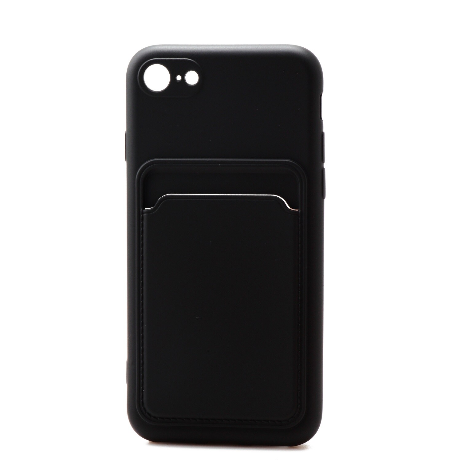 iPhone 7 Plus / 8 Plus 5.5 Silicone TPU Card Slot Case, COLOR: Black
