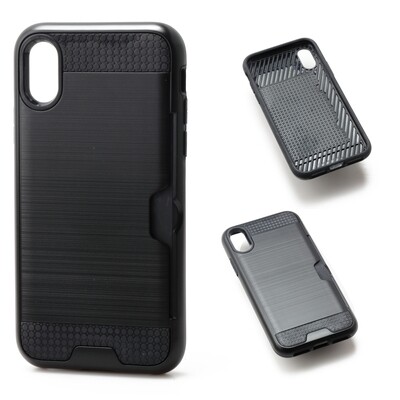 iPhone Xs Max 6.5 Tough Card Holder Back Case