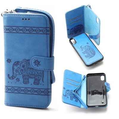 iPhone XR 6.1 Book Case Embossed Elephant