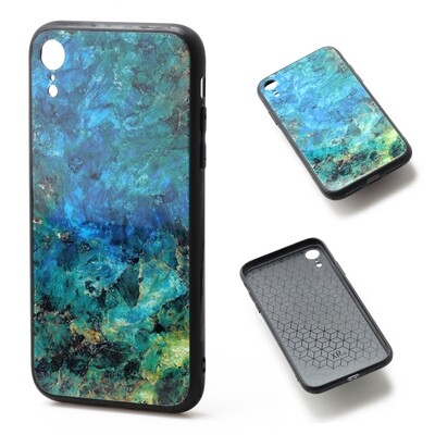 iPhone XR 6.1 Tough Glass Stone Back Cover Case