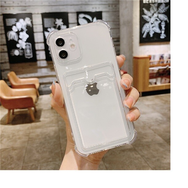iPhone 12 6.1 Clear Slot Card Jelly Case