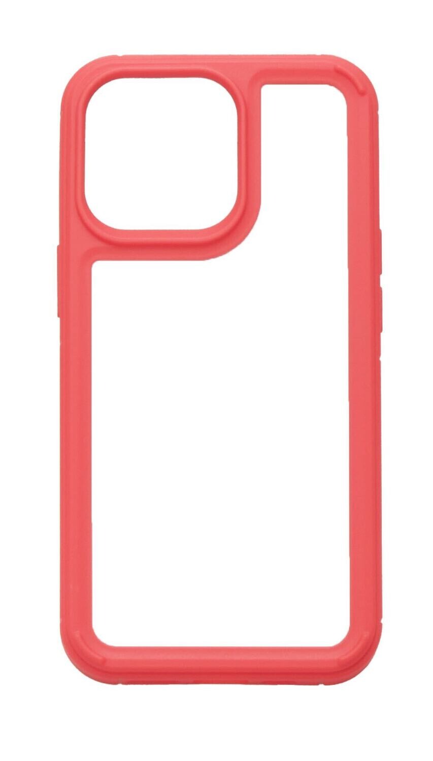 iPhone 13 6.1 Clear PU Edge Back Case, Color: Red
