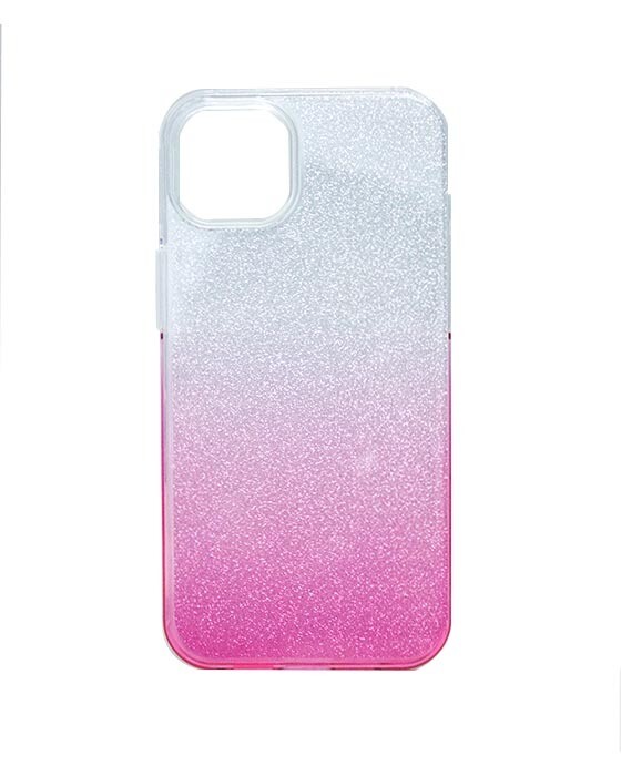 iPhone 14 max 6.7 Shining Colorful Back Case, Color: Pink