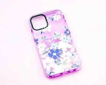 Iphone 14 Max 6.7 Oil Painting Flowers Case, color: purple