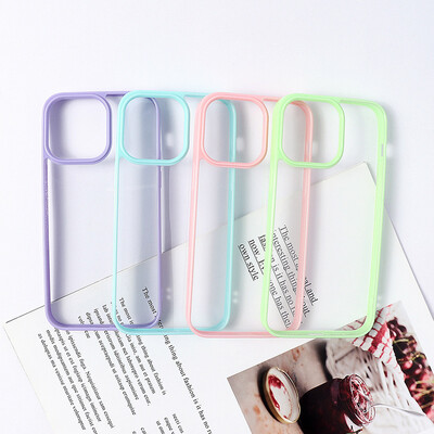 iPhone 13 Pro Max 6.7 Silicone Colorful Clear Back Case