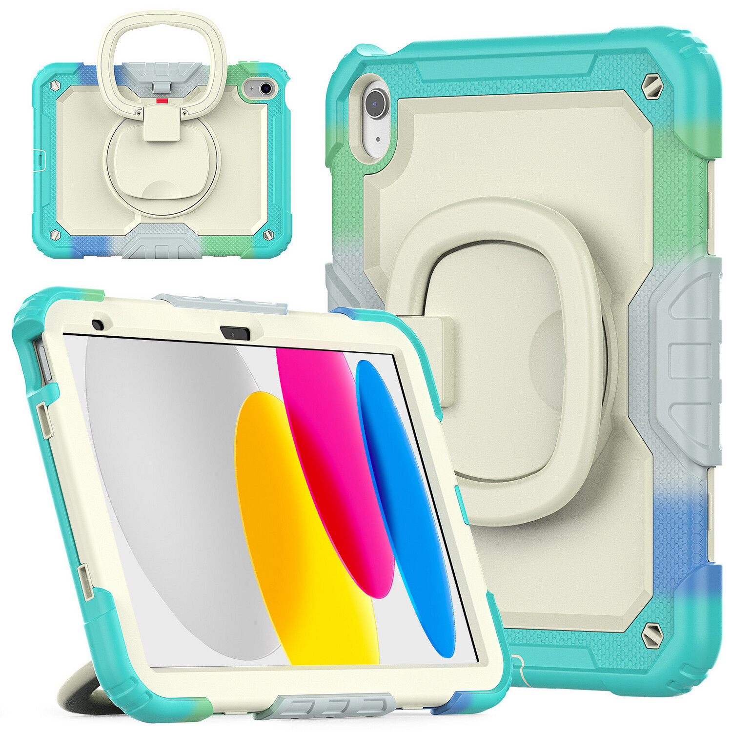 Samsung Tab A8 X200 10.5 Tough Guardian Robot Shockproof Case(colorful)