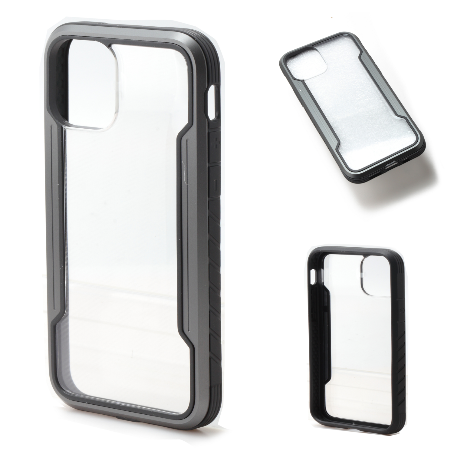 iPhone Xs Max 6.5 Clear Iron Case, Color: Grey