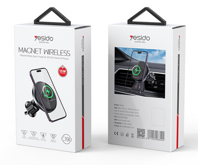 Holder C190 YESIDO Magnet Wireless Quick Charger For IP12-IP14 Series Of Phones