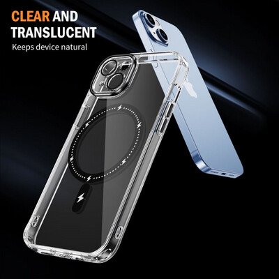 iPhone 15 Plus 6.7 MagSafe clear case with lens protection