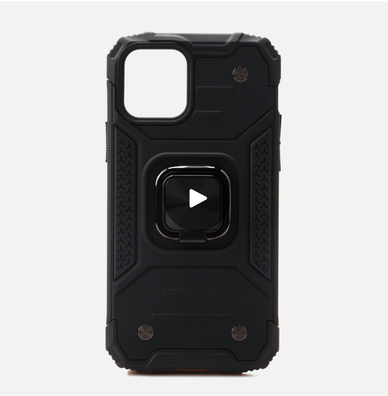 Oppo A76 / A74 Tough Super Cuirass Back Case（Grip & Magnet）, Color: Black