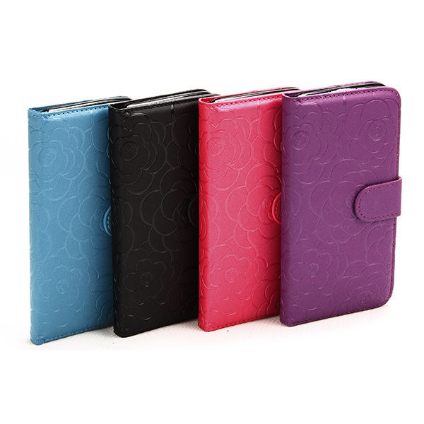 iPhone 5 / 5s / SE1 4.0 Book Case Rose Embossed, color: Red