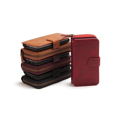 iPhone 6 Plus / 6s Plus 5.5 Book Case Classic Zip Leather Wallet Case