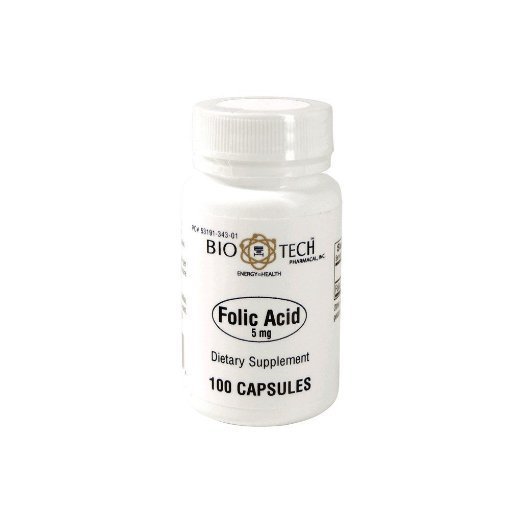 Folic Acid 20 mg. 100 caps
