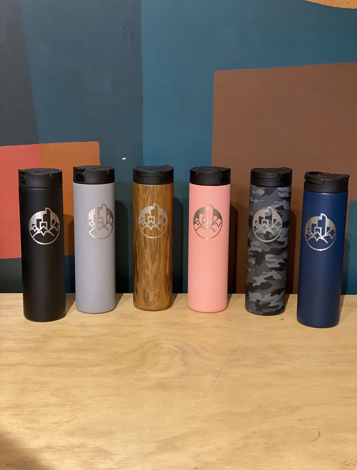  20 Oz.  Cityscape Iconic Stainless Steel Water Bottle