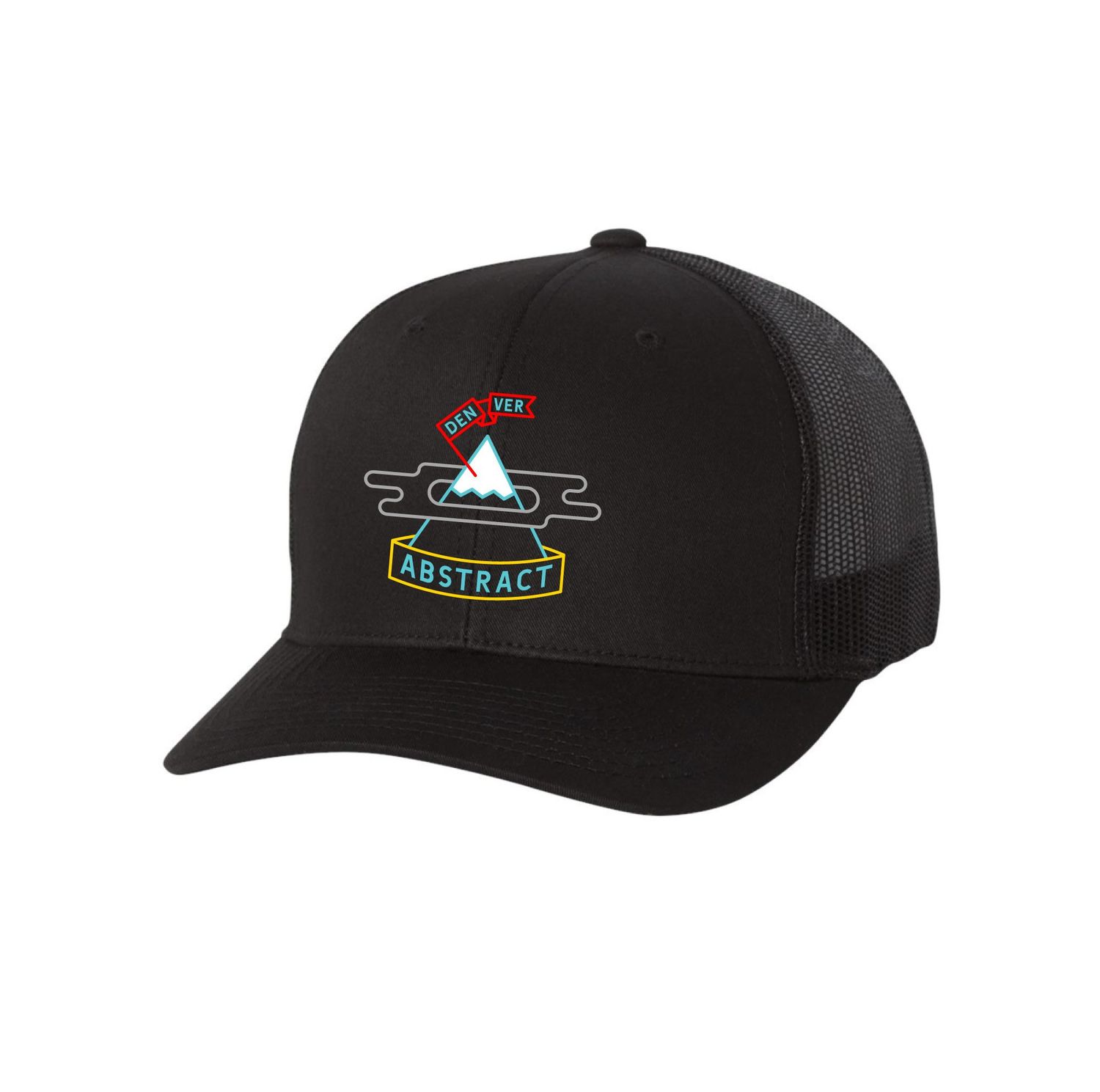 Abstract Sky High 6 panel Classic trucker, Color: Black/Black