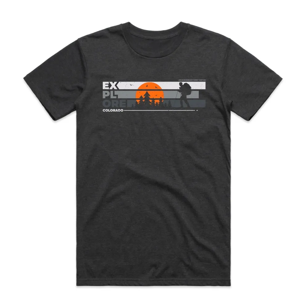 DC - Explore Colorado, Color: Asphalt Heather, Size: S
