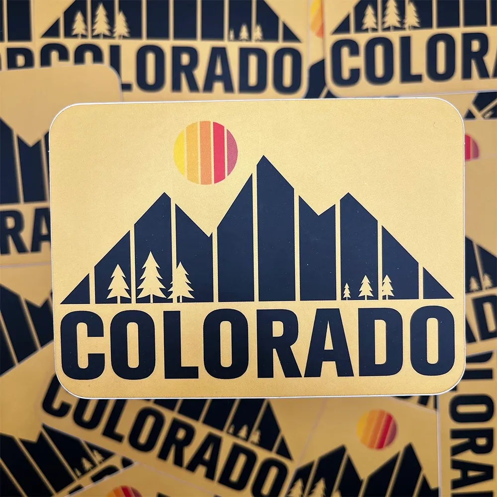 Colorado Retro Mountain Sticker