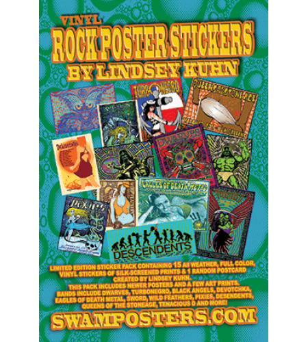 Swamp Co. Rock Poster Stickers Pack