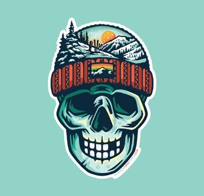 Skull Winter Sticker