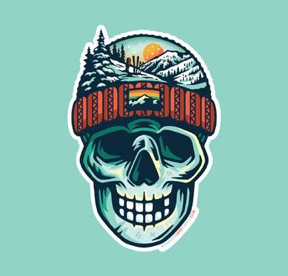 Skull Winter Sticker
