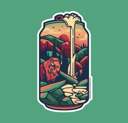 Bison Beer Sticker