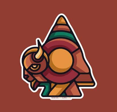 Bison Co Arrowhead Sticker