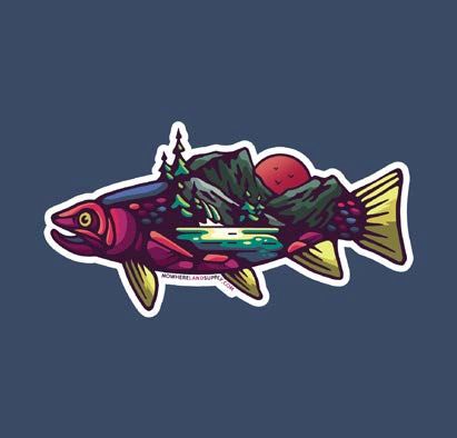 Fish Outdoors Sticker