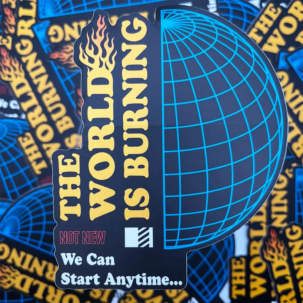 The World is Burning Sticker