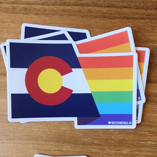 Colorado LGBTQ Pride - Sticker 3 &quot; x  2&quot;