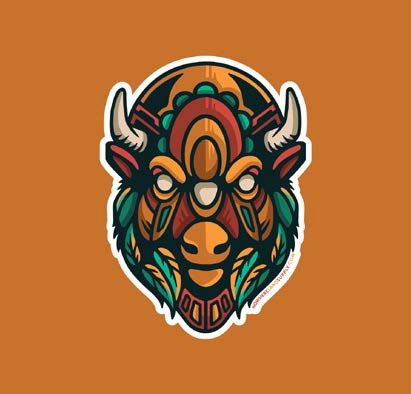 Bison Headstrong Sticker