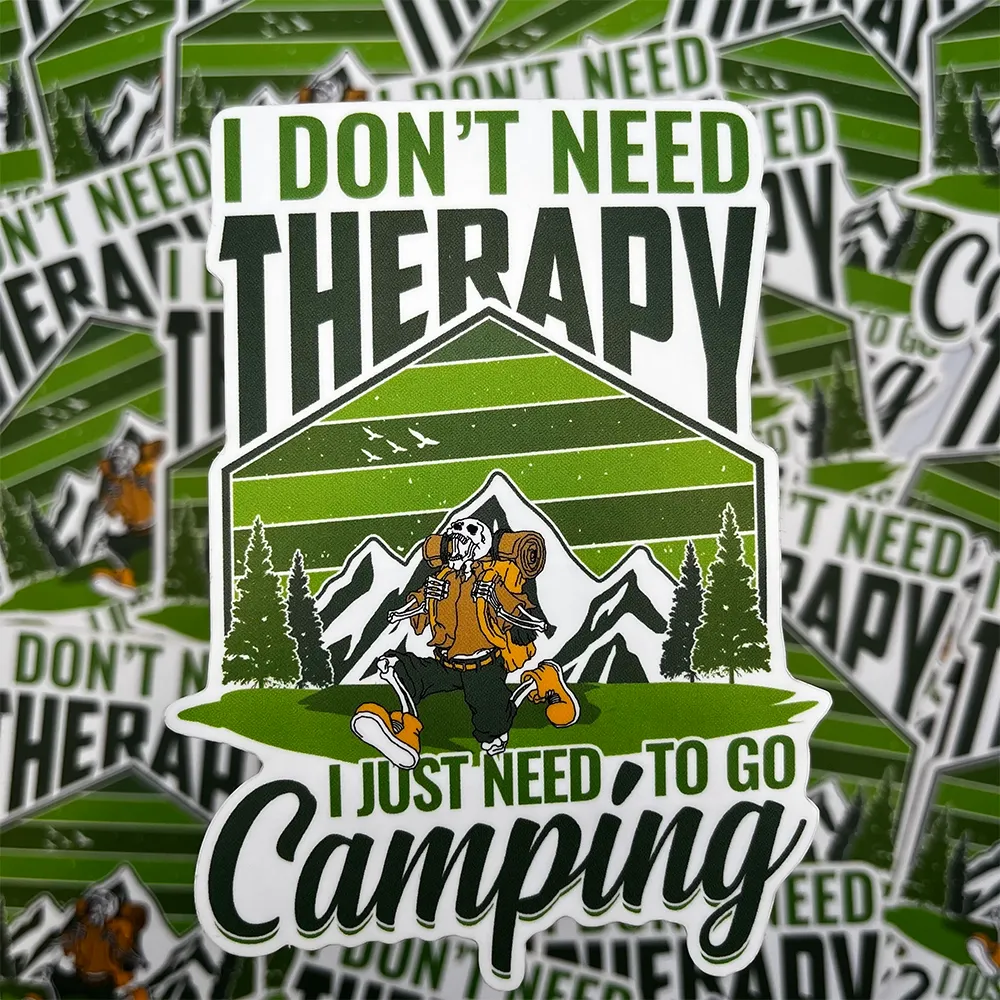 Camping Therapy Sticker