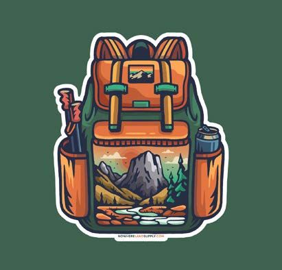Backpack Outdoors Sticker