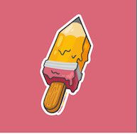 Pencil Pop Sticker