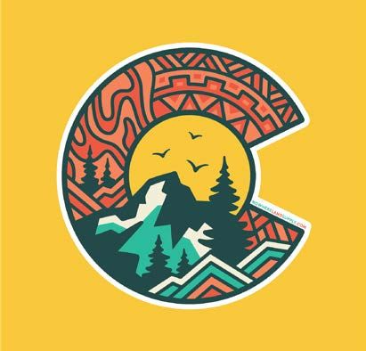 Colorado Mosaic Sticker