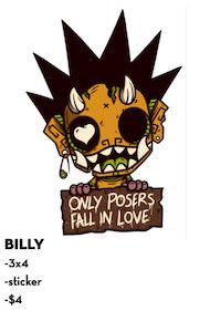 Chris Dokebi Stickers Billy